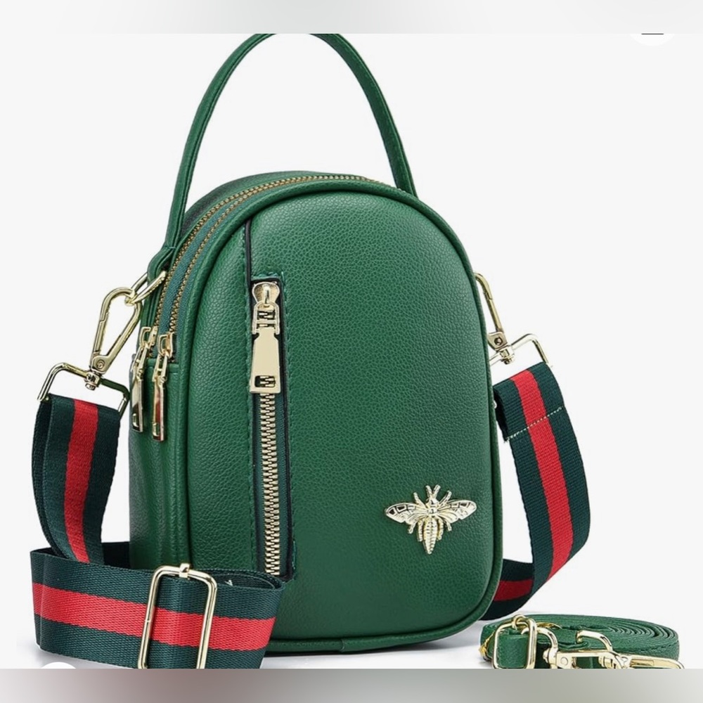 NWT Women Small Crossbody Purse with 2 Bag Straps, AVAILABLE IN GREEN OR BLACK
